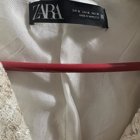 Zara Beige Tweed Women's Blazer - Picture 2 of 2